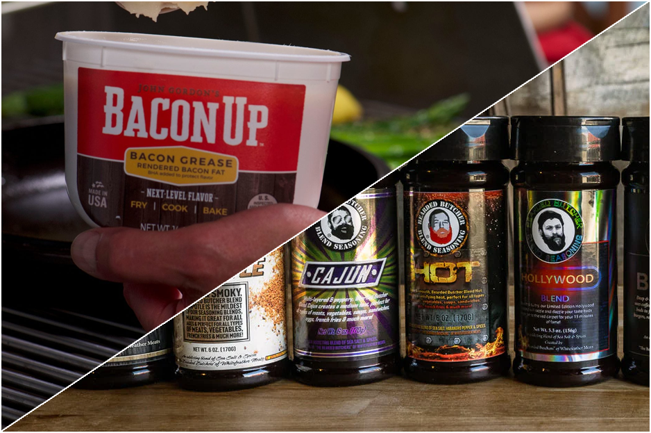 NOW STOCKED AT ORGILL: Bacon Up and Bearded Butcher